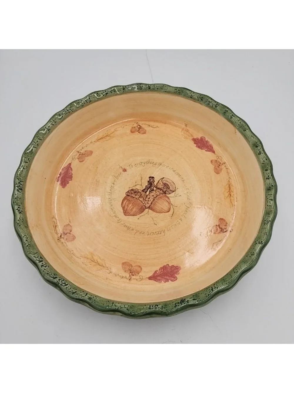 Russ Berrie Ceramic Fall Pie Plate 9.5